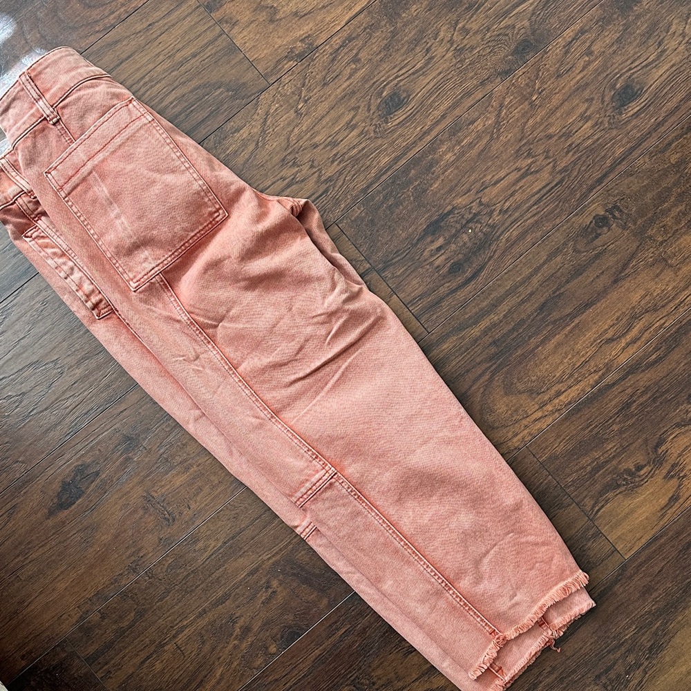 Free People Monroe High Waist Crop Barrel Jeans.
